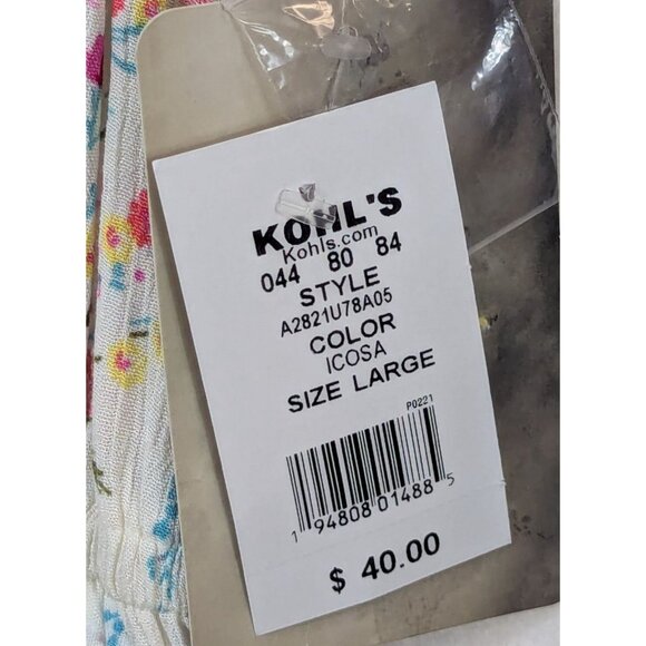 Lily Rose size L Ruffle Button Front Flutter Romper Pink Aqua Florals Juniors - Picture 8 of 14